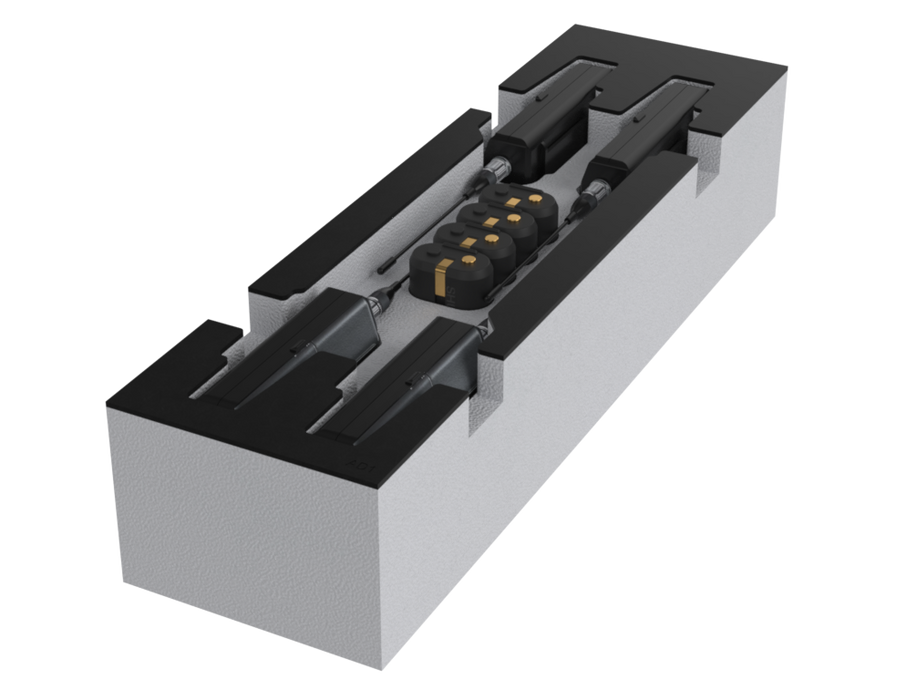 SANTOSOM   Mousse Modulaire 2U, 4x Shure AD1
