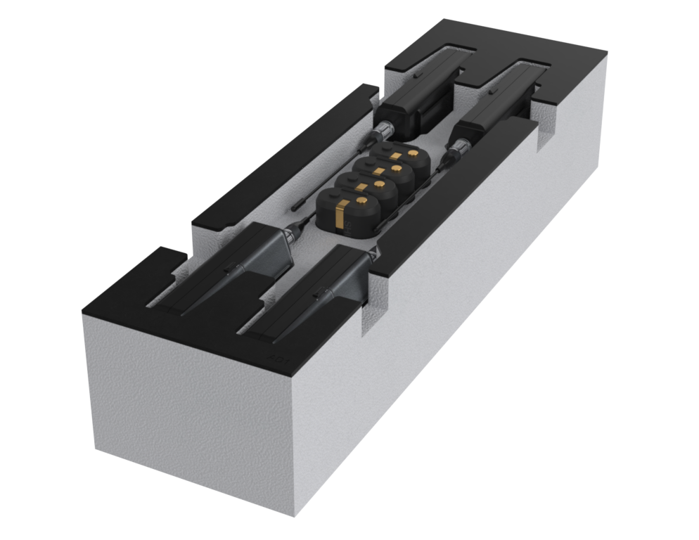 SANTOSOM   Mousse Modulaire 2U, 4x Shure AD1
