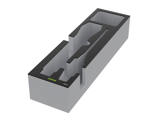 SANTOSOM Modular Foam 2U, Shure 1x AD1,1xAD2