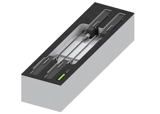SANTOSOM   Mousse Modulaire 2U, Shure 4x AD1C