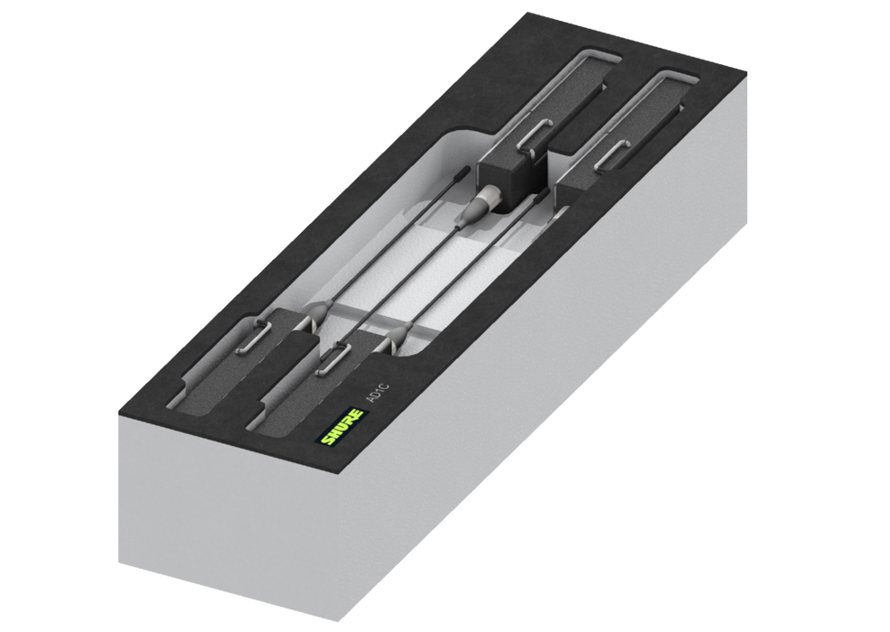 SANTOSOM   Espuma Modular 2U, Shure 4x AD1C