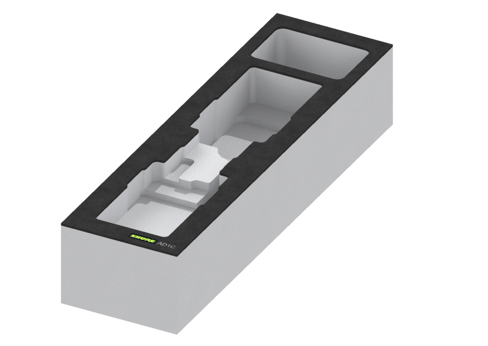 SANTOSOM   Espuma Modular 2U, Shure 2x AD1C + Acess.