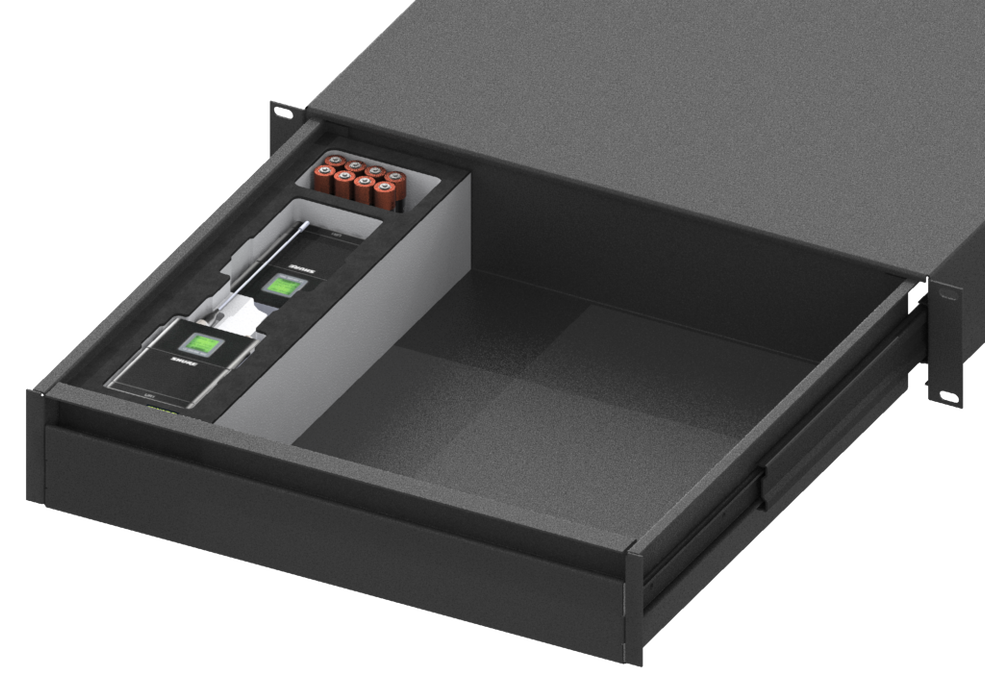 SANTOSOM   Espuma Modular 2U, Shure 2x AD1C + Acess.