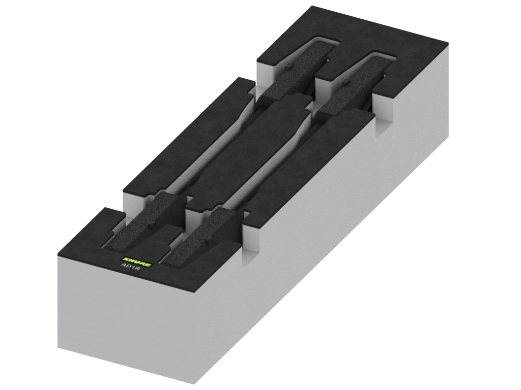 SANTOSOM   Espuma Modular 2U, Shure 4x AD1R