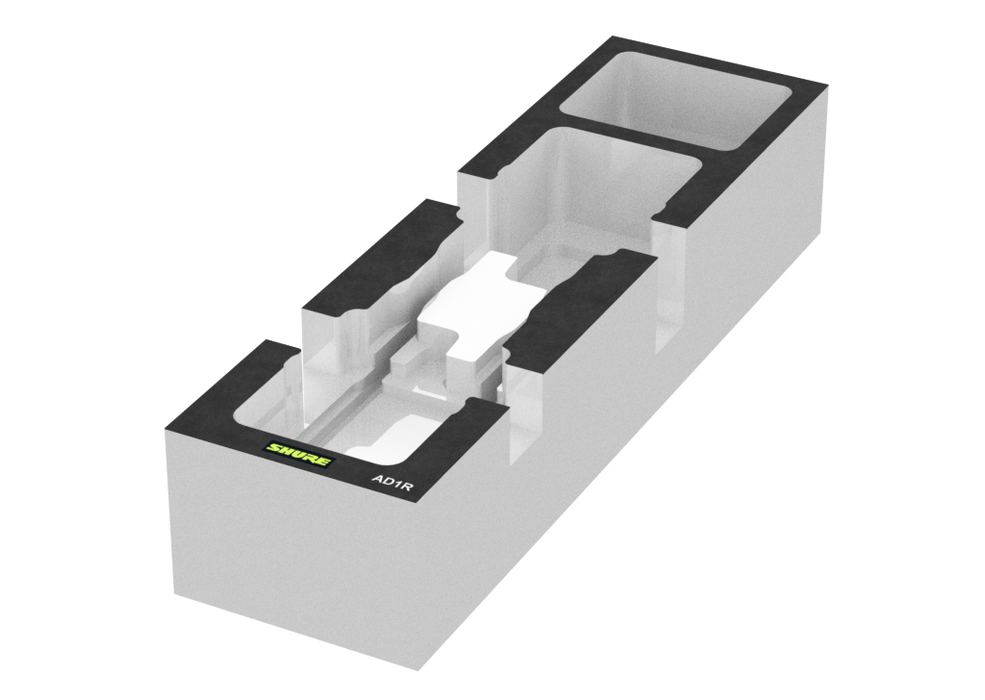 SANTOSOM   Espuma Modular 2U, Shure 2x AD1R + Acess.
