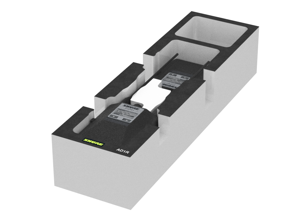 SANTOSOM   Espuma Modular 2U, Shure 2x AD1R + Acess.