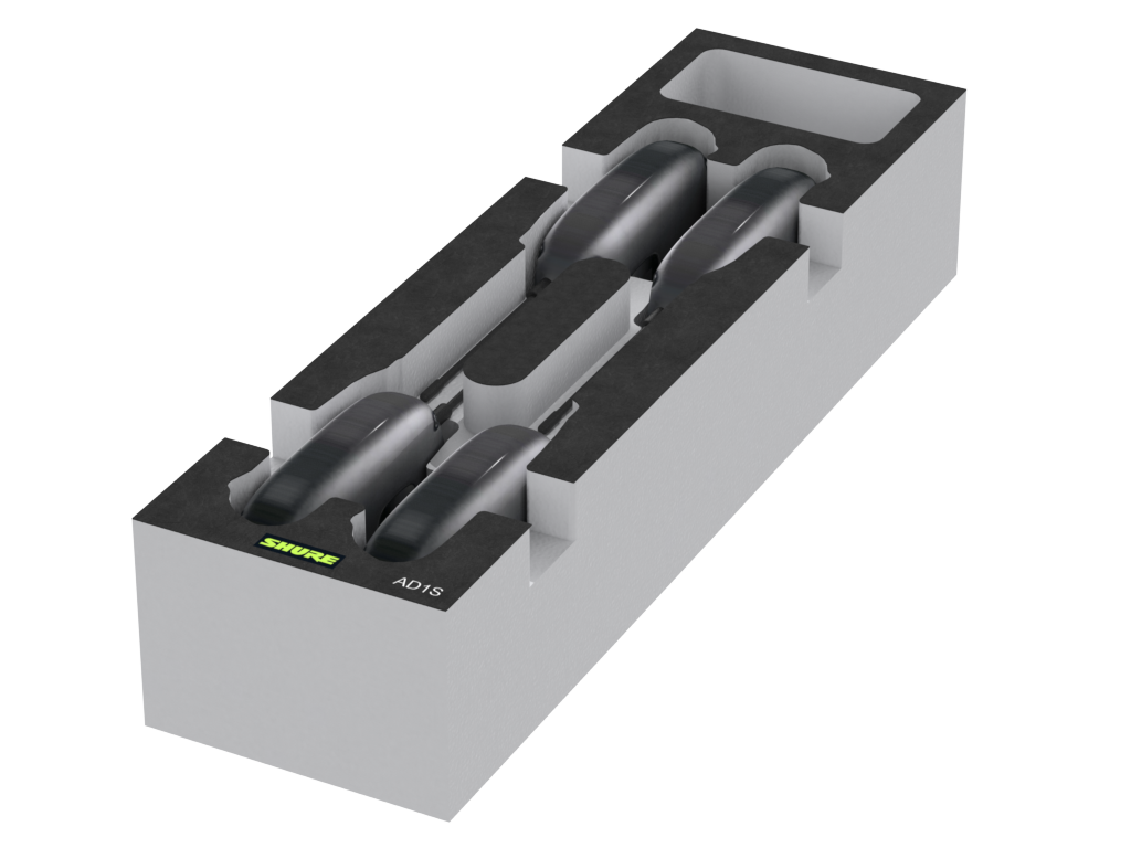 SANTOSOM   Modular Foam 2U, Shure 4x AD1S