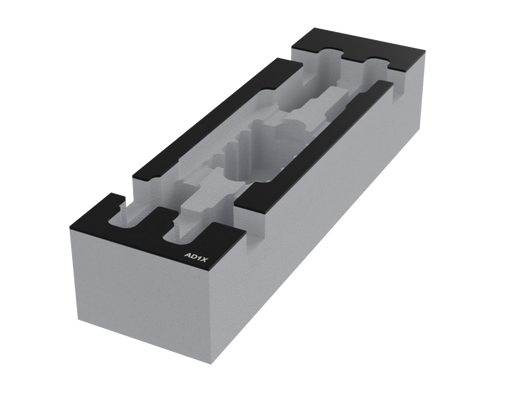SANTOSOM   Espuma Modular 2U, Shure 4x ADX1