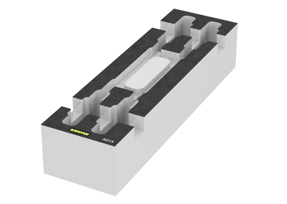 SANTOSOM   Espuma Modular 2U, Shure 4x ADX1