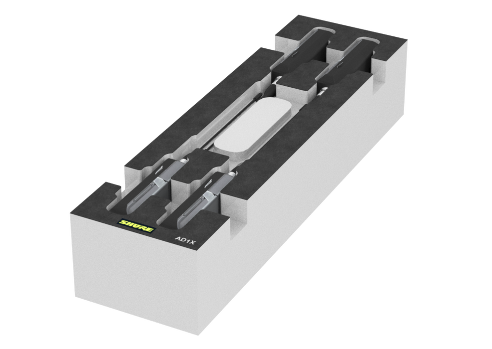 SANTOSOM   Espuma Modular 2U, Shure 4x ADX1