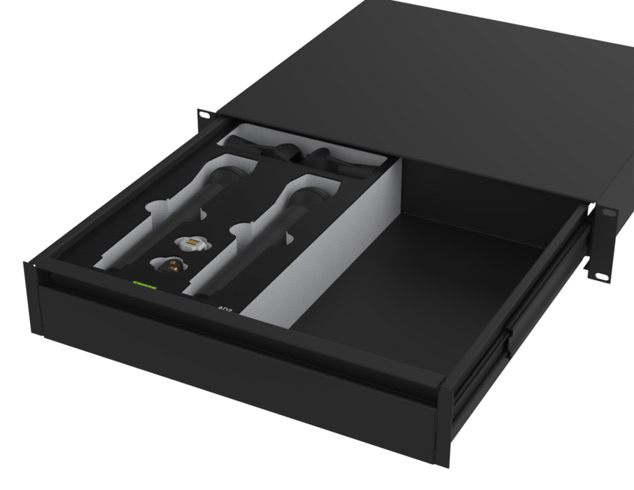 SANTOSOM   Espuma Modular 2U, Shure 2x AD2 + Acess.