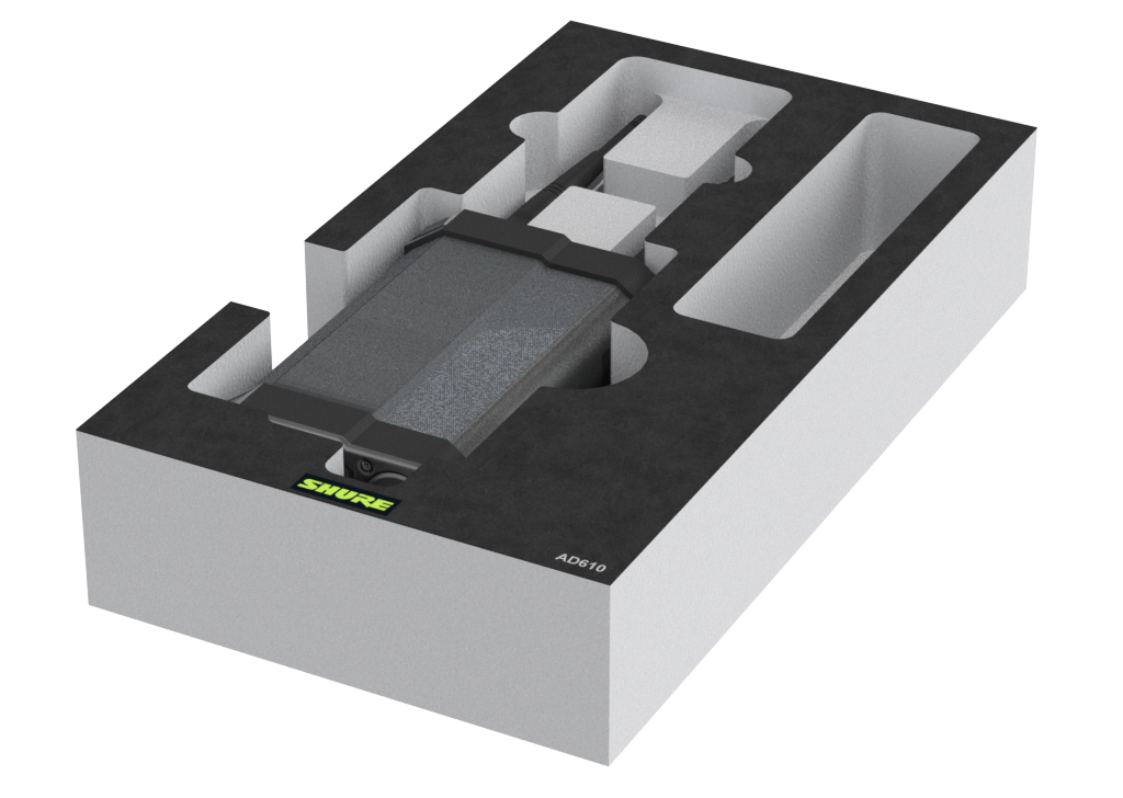 SANTOSOM   Espuma Modular 2U, Shure 1x AD610