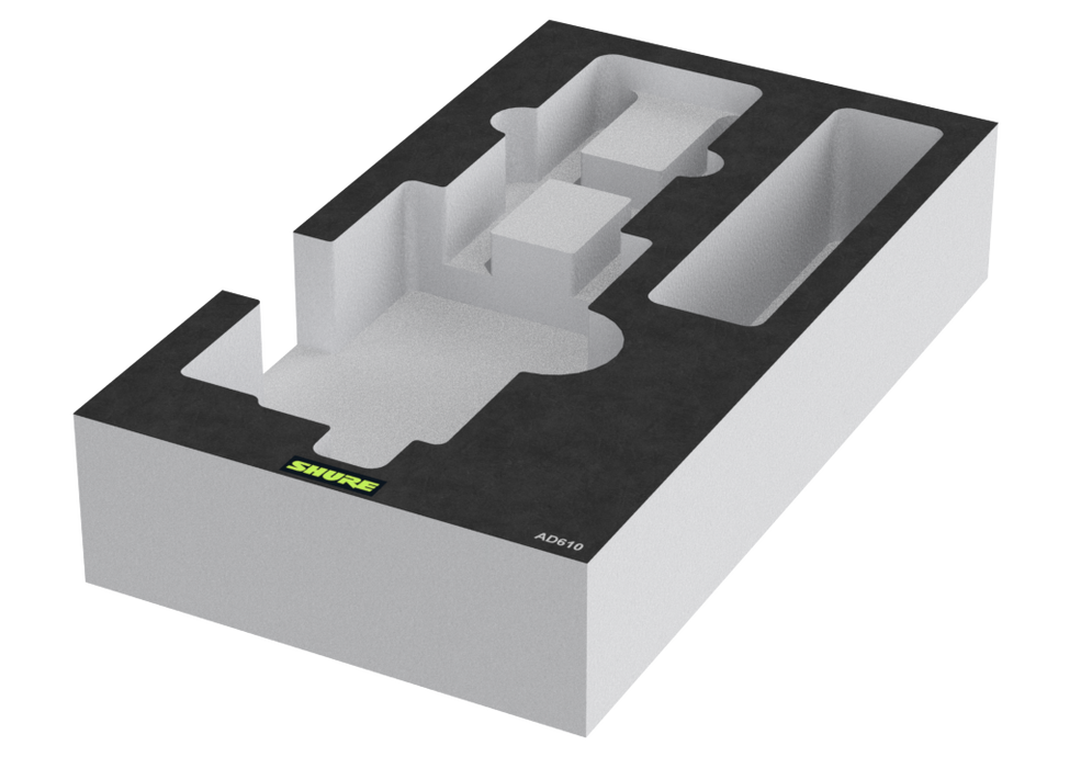 SANTOSOM   Espuma Modular 2U, Shure 1x AD610