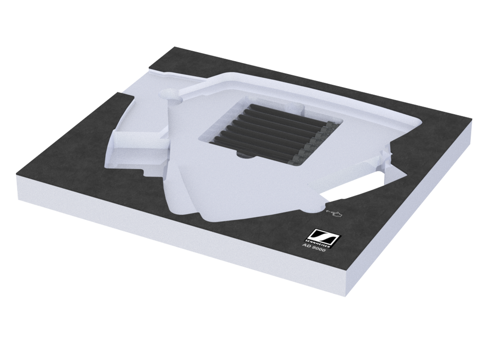 SANTOSOM   Modular Foam 2U, Sennheiser 2x AD9000