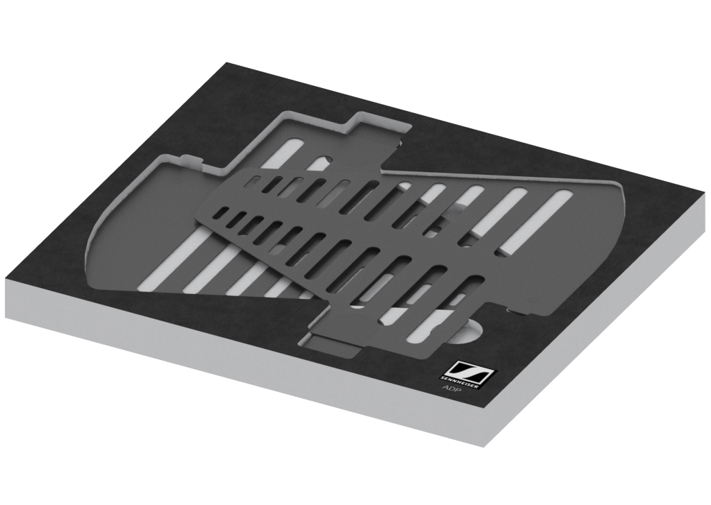 SANTOSOM   Modular Foam 1U, Sennheiser 2x ADP