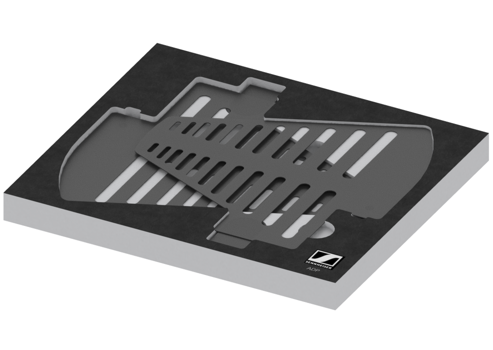 SANTOSOM   Modular Foam 1U, Sennheiser 2x ADP