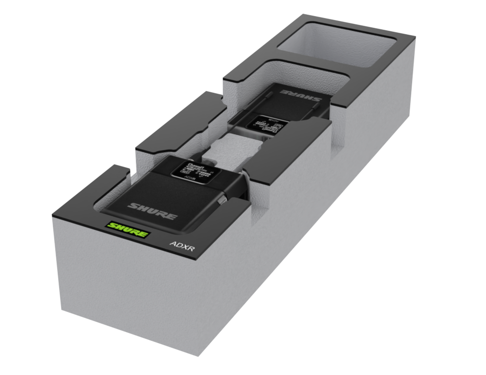 SANTOSOM Modular Foam 2U, Shure 2x ADXR + Acess.