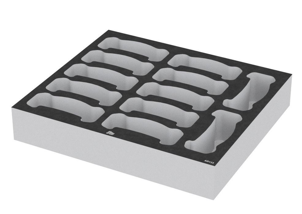 SANTOSOM   Mousse Modulaire 1U, 12x BSS AR-133