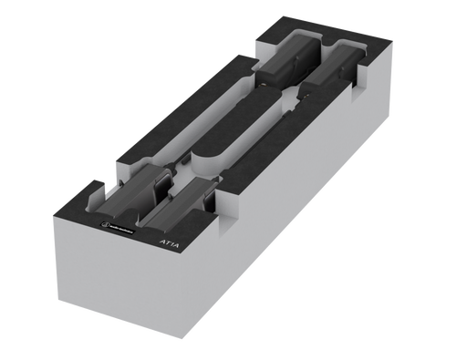 SANTOSOM   Mousse Modulaire 2U, Audio Technica 4x AT1A