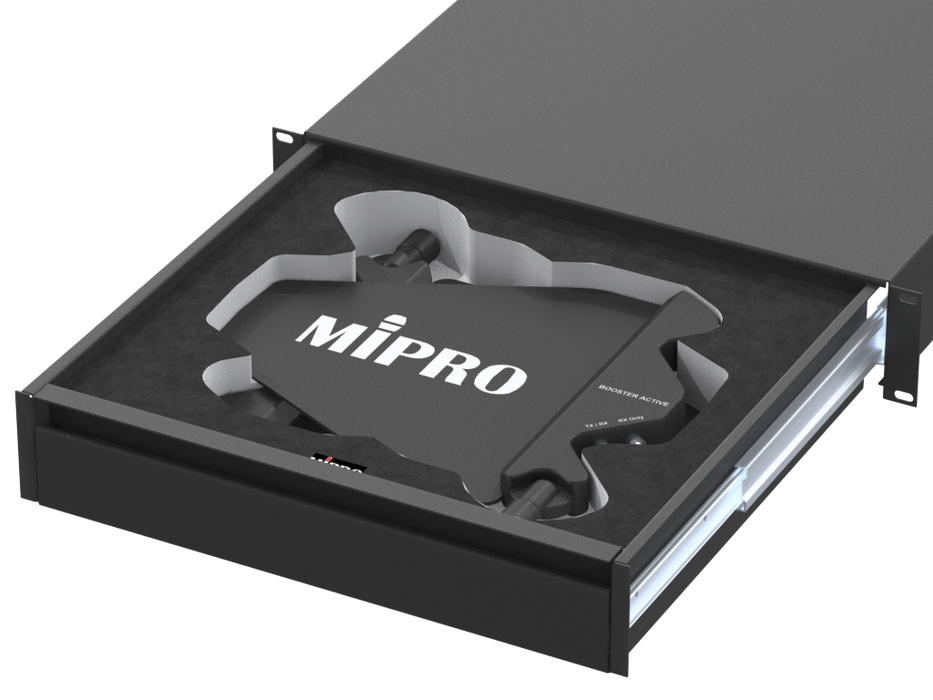 SANTOSOM   Espuma Modular 2U, 2x Antenna Mipro AT-90W