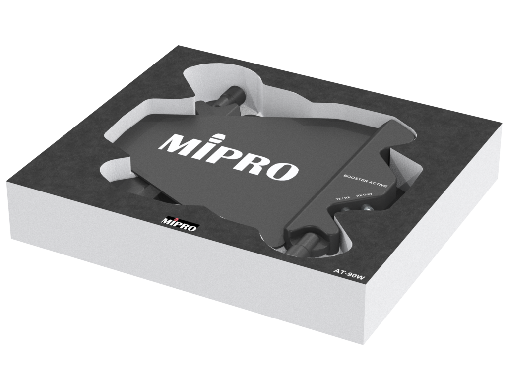 SANTOSOM   Espuma Modular 2U, 2x Antenna Mipro AT-90W