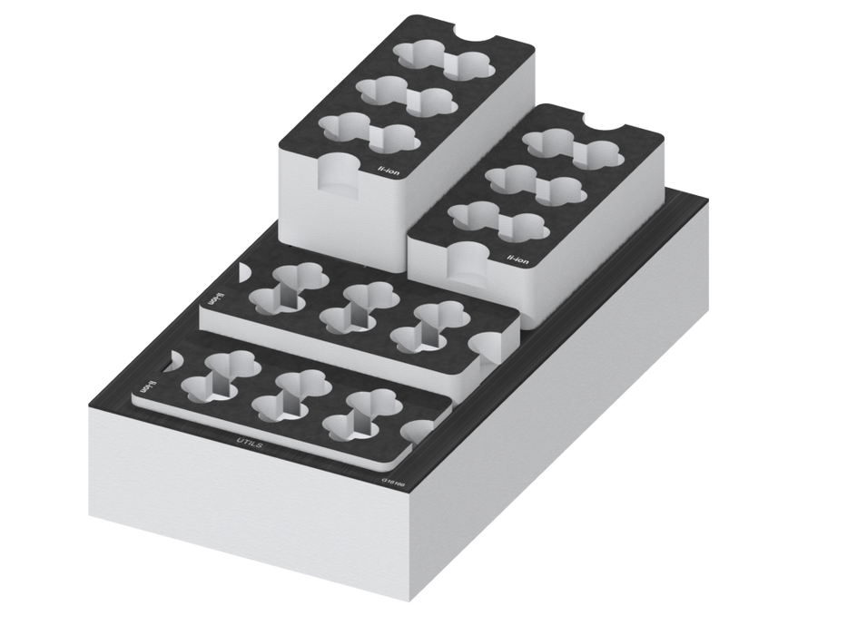 SANTOSOM FOAM  Modular Foam 2U, 2x Acess. (165x162x60)