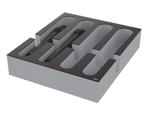 SANTOSOM   Mousse Modulaire 2U, Shure, 4x AD2