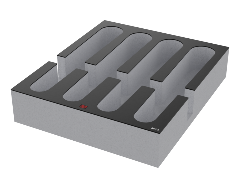 SANTOSOM   Mousse Modulaire 2U, Shure, 4x AD2