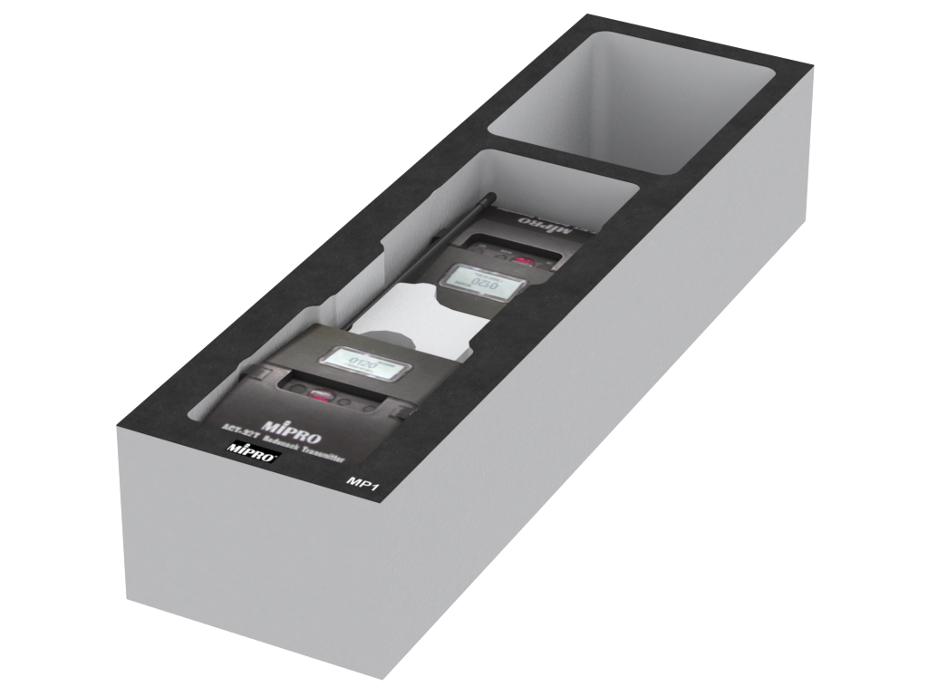 SANTOSOM Modular Foam 2U, MIPRO 2x MP1