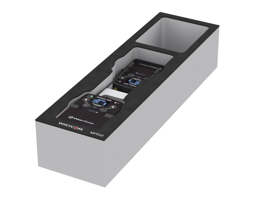 Santosom Modular Foam 2U, Wisycom 2x MPR50