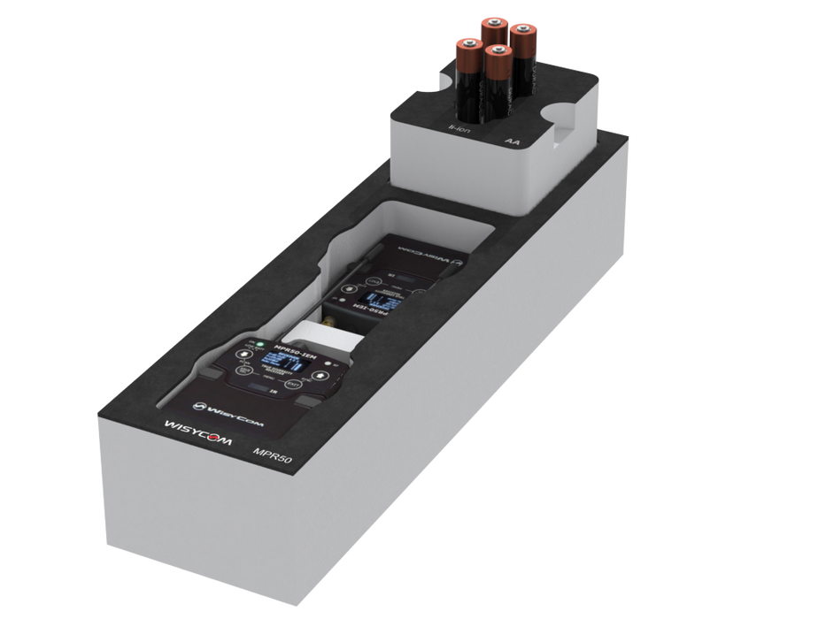 Santosom Modular Foam 2U, Wisycom 2x MPR50