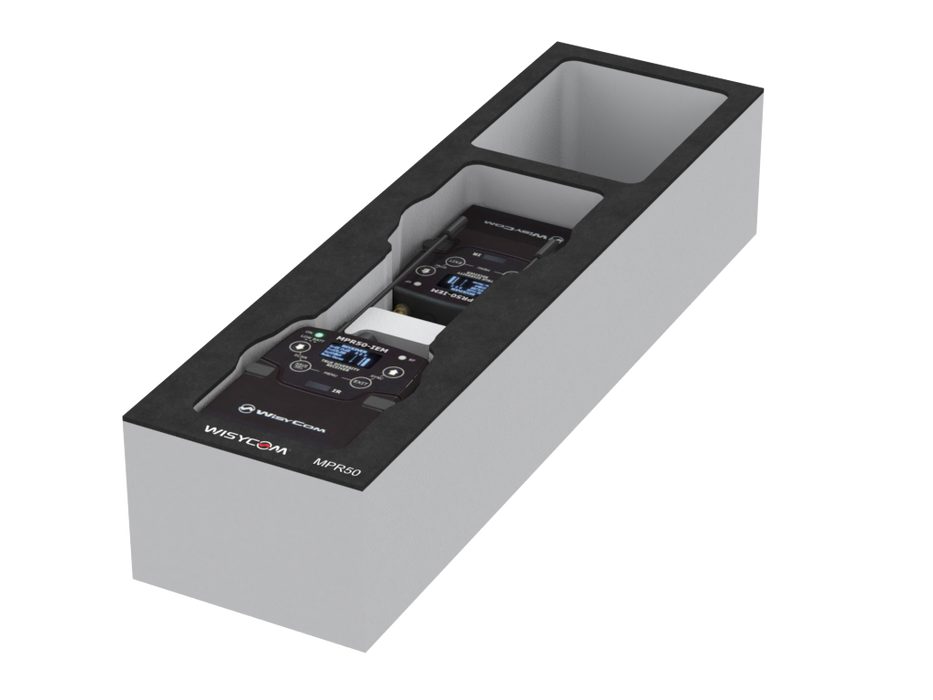 Santosom Modular Foam 2U, Wisycom 2x MPR50