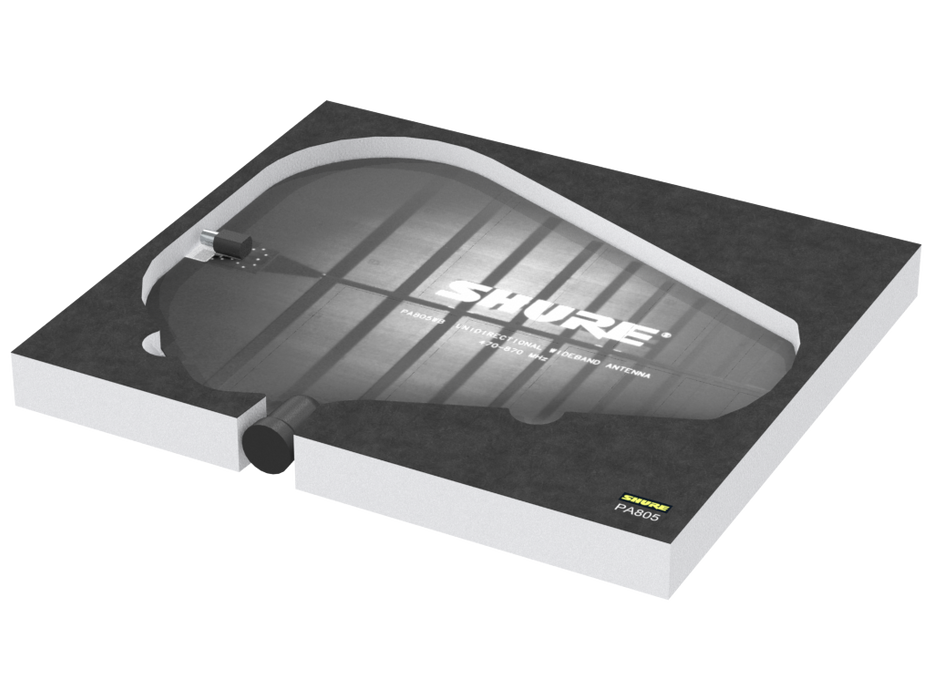 SANTOSOM   Mousse Modulaire 1U, 1x SHURE PA805 SWB