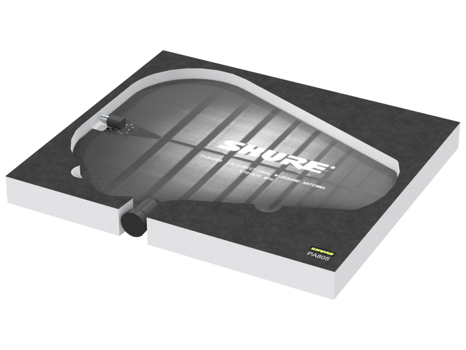 SANTOSOM   Mousse Modulaire 1U, 1x SHURE PA805 SWB