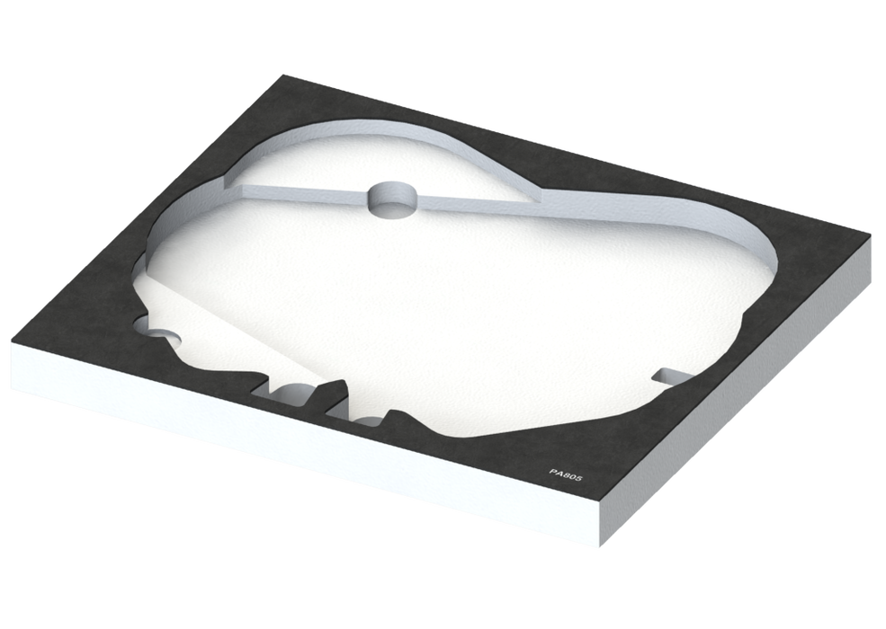 SANTOSOM   Espuma Modular 1U, 2x SHURE PA805 SWB