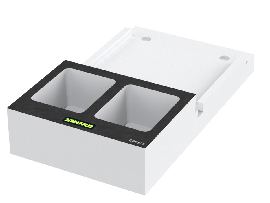 SANTOSOM   Mousse Modulaire 2U, Shure 1x Shure SBC800 + Acess.