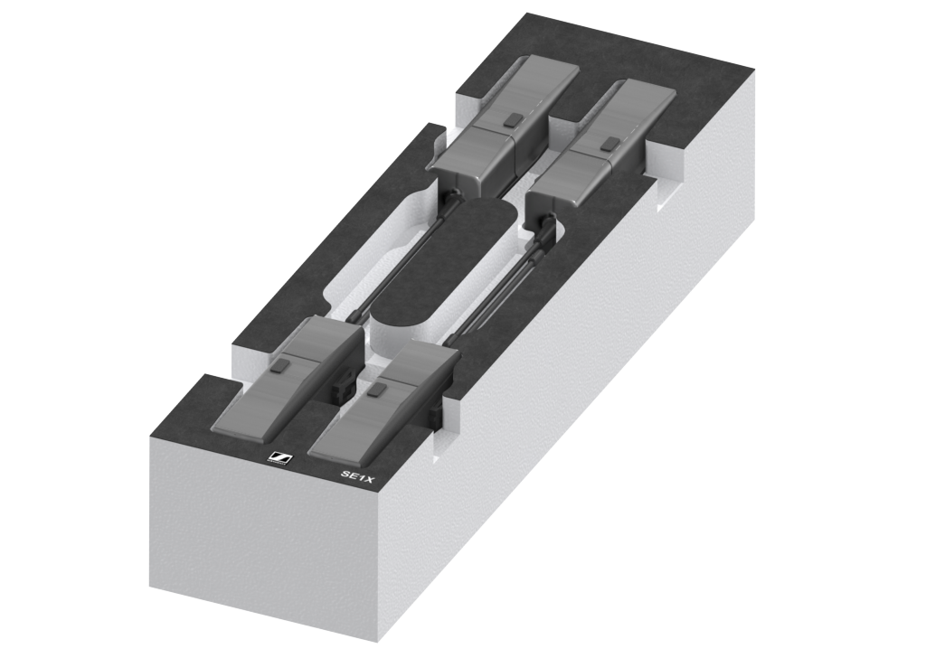 SANTOSOM   Espuma Modular 2U, Sennheiser 4x XSW IEM SK