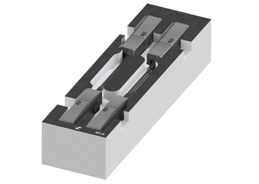SANTOSOM   Espuma Modular 2U, Sennheiser 4x XSW IEM SK