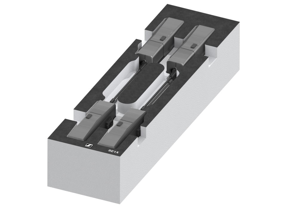 SANTOSOM   Espuma Modular 2U, Sennheiser 4x XSW IEM SK