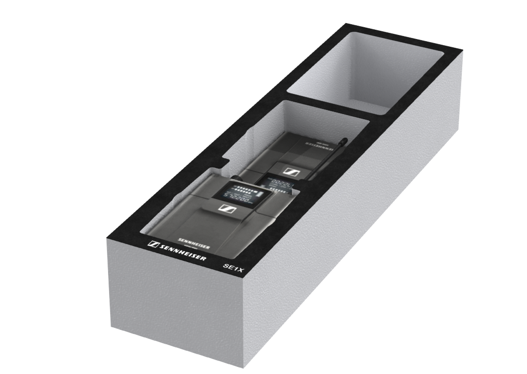 SANTOSOM   Espuma Modular 2U, Sennheiser 2x SE1X (XSW IEM SK)