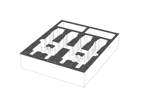SANTOSOM   Espuma Modular 2U, Sennheiser 4x SE2