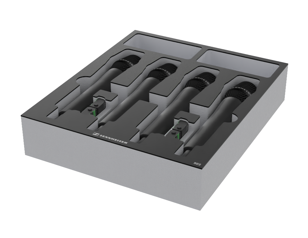 SANTOSOM   Espuma Modular 2U, Sennheiser 4x SE2