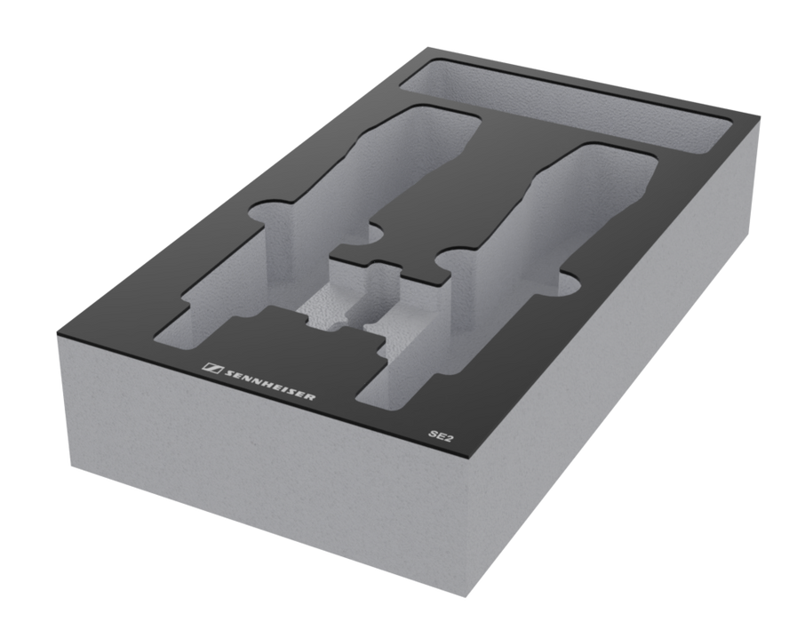 SANTOSOM   Mousse Modulaire 2U, Sennheiser 2x SE2 + Acess.