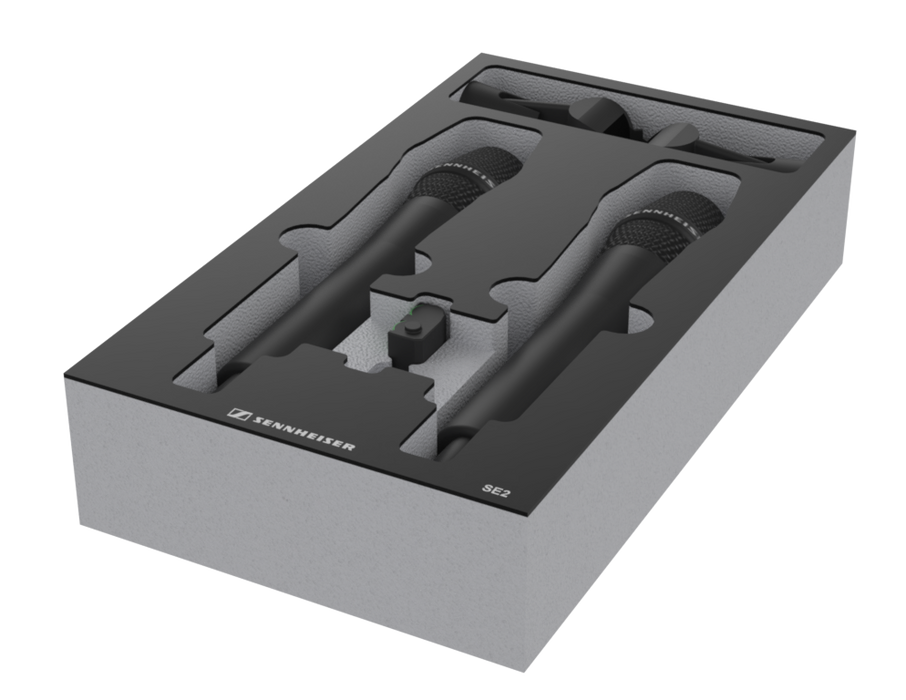 SANTOSOM   Mousse Modulaire 2U, Sennheiser 2x SE2 + Acess.