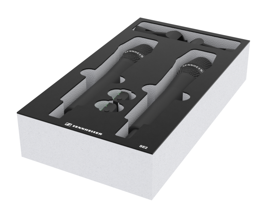 SANTOSOM   Mousse Modulaire 2U, Sennheiser 2x SE2 + Acess.
