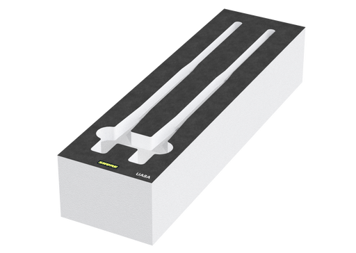 SANTOSOM   Espuma Modular 2U, Shure 2x UA820