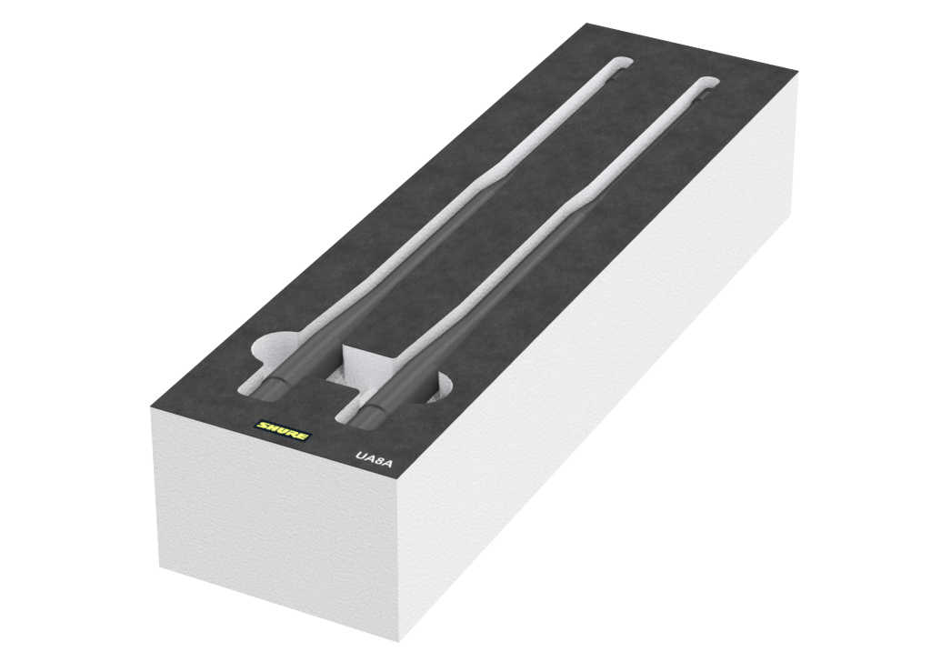 SANTOSOM   Espuma Modular 2U, Shure 2x UA820