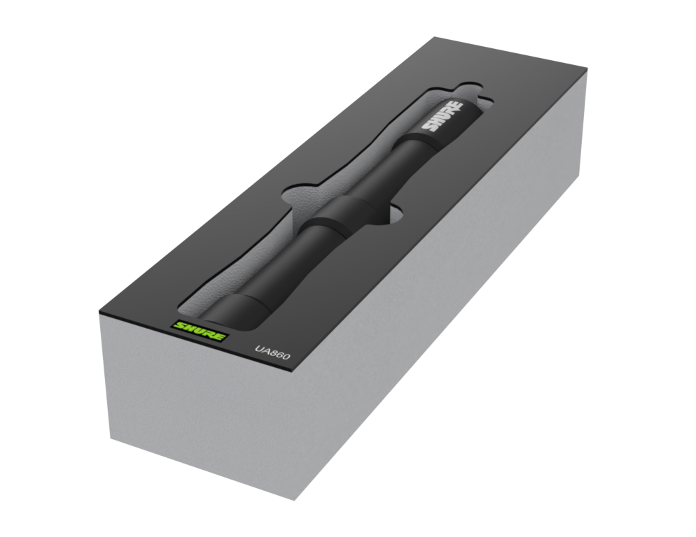 SANTOSOM Espuma Modular 2U, 1x Shure UA860