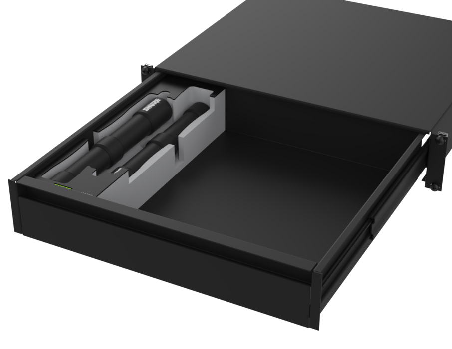 SANTOSOM Modular Foam 2U, 2x Shure UA860