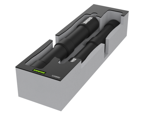 SANTOSOM Espuma Modular 2U, 2x Shure UA860